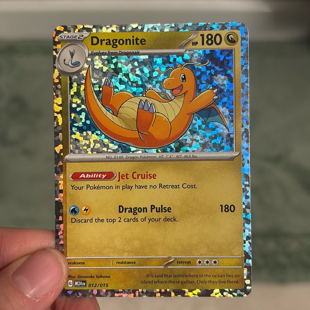Holo Dragonite 180hp 012/015 rare McDonald’s promo card